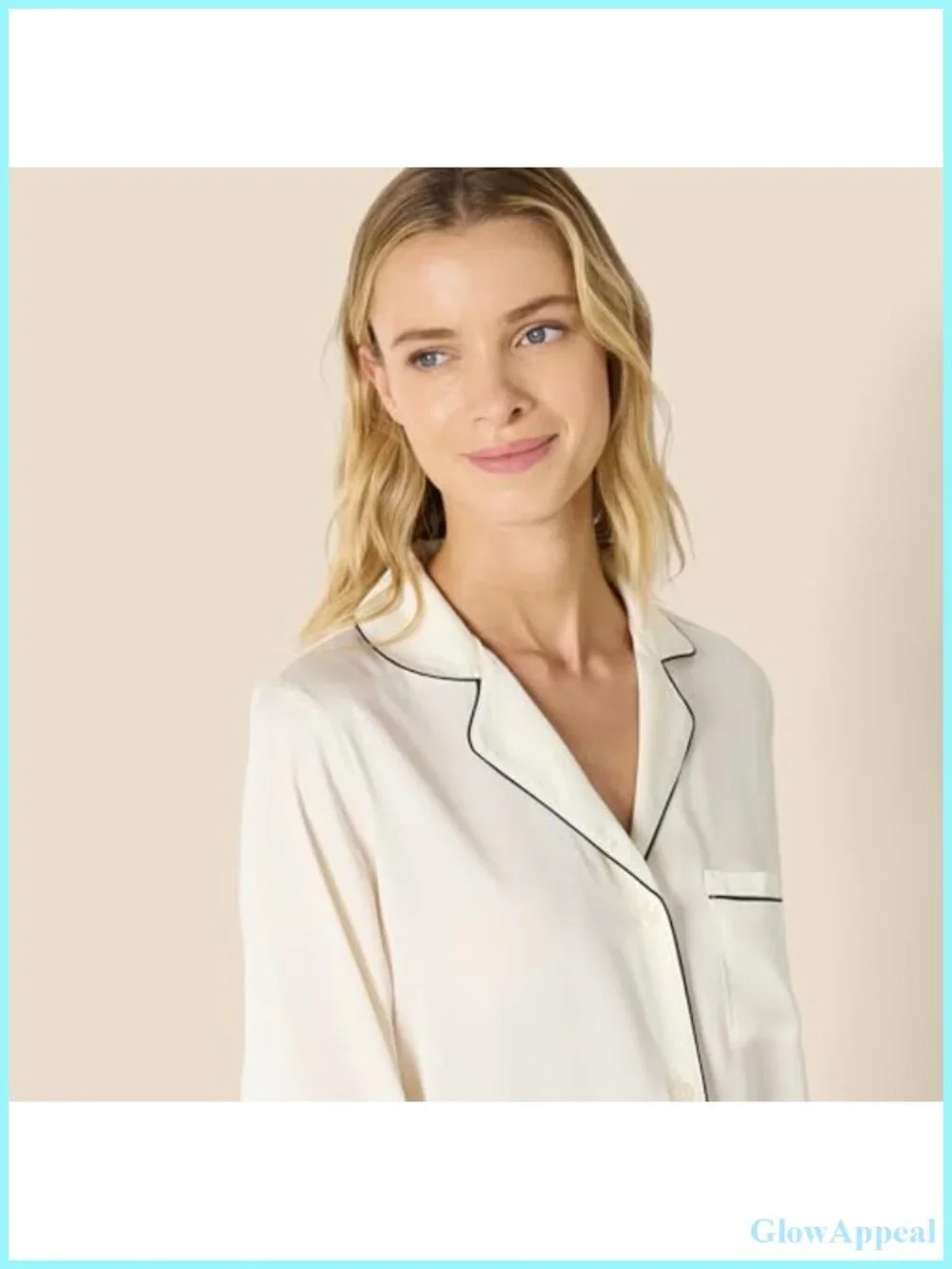 Womens Lightweight Satin Button-Down Nightshirt Sleepwear Long Sleeve Lounge